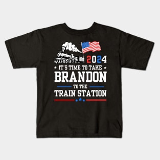 it's time to take Brandon to the train station Kids T-Shirt